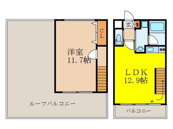 アーバンフラッツ西中島の物件間取画像